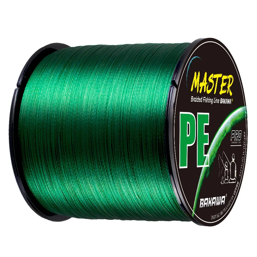 BAKAWA 4 Strands Braided PE Fishing Line 300M 500M 1000M Fly Wire Multifilament Carp Wire Japan Multicolor Sea Line Super Strong 2