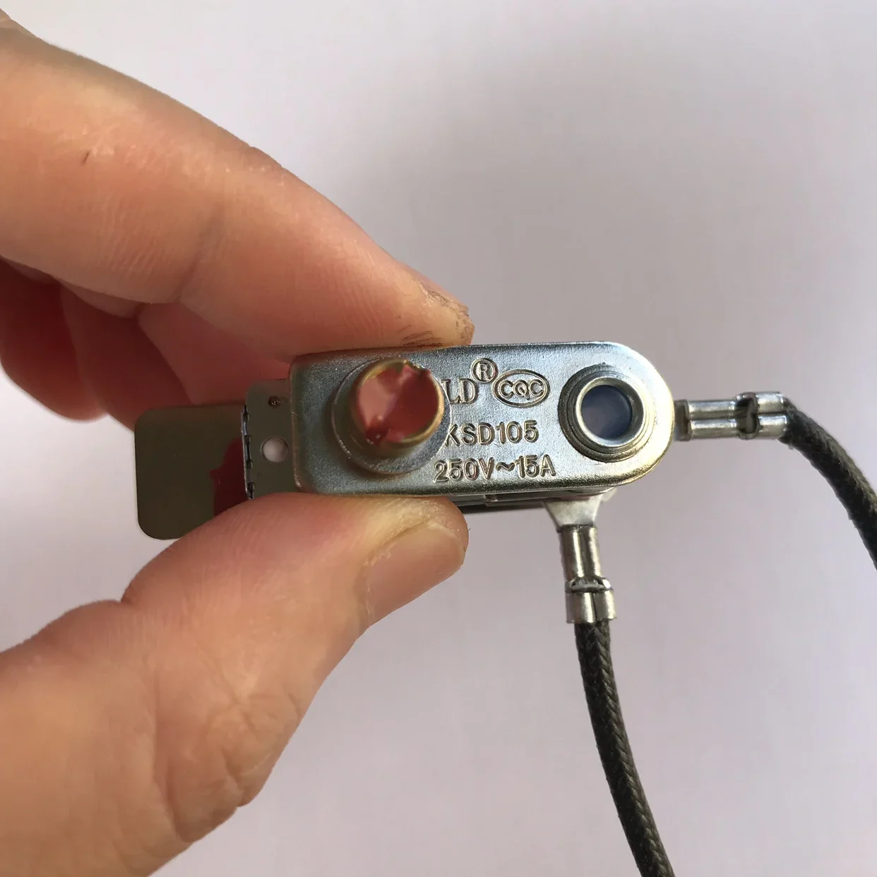 de fogao eletrico 250v 15a termostato com plug in cabo universal ksd101 01
