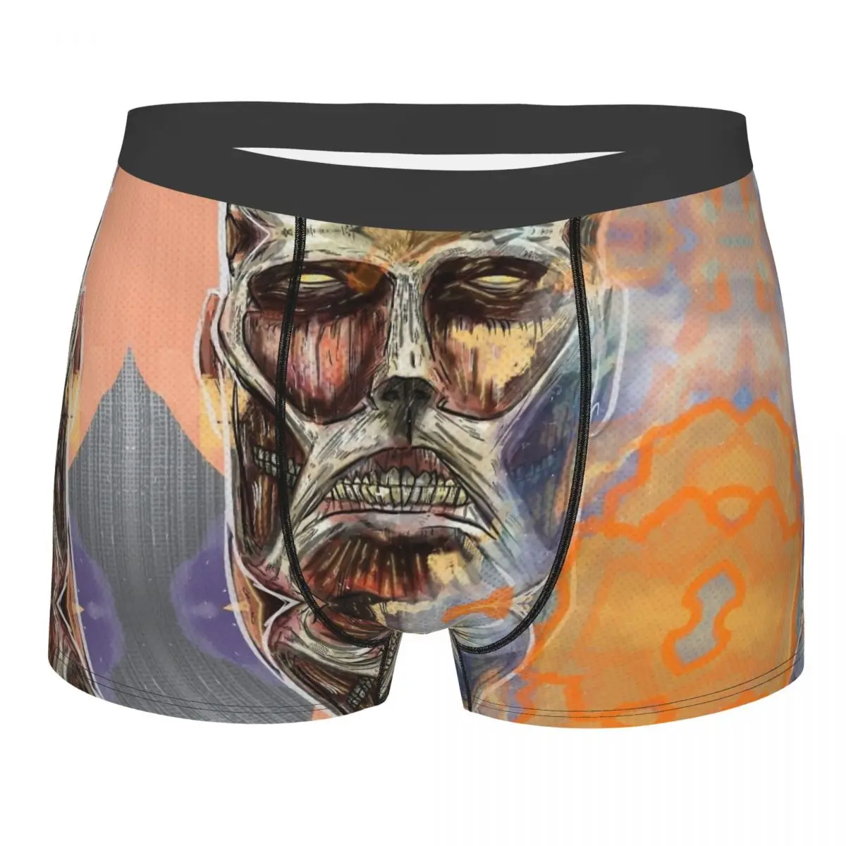 

Cool Oil Painting Style Anime Comic Attack on Titan Underpants Homme Panties Man Underwear Comfortable Shorts Boxer Briefs