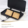 Sandwich Frying Maker, Press Egg Breakfast Double Omelette Cooking Skillet Grilled Griddler Sided Cookware 4