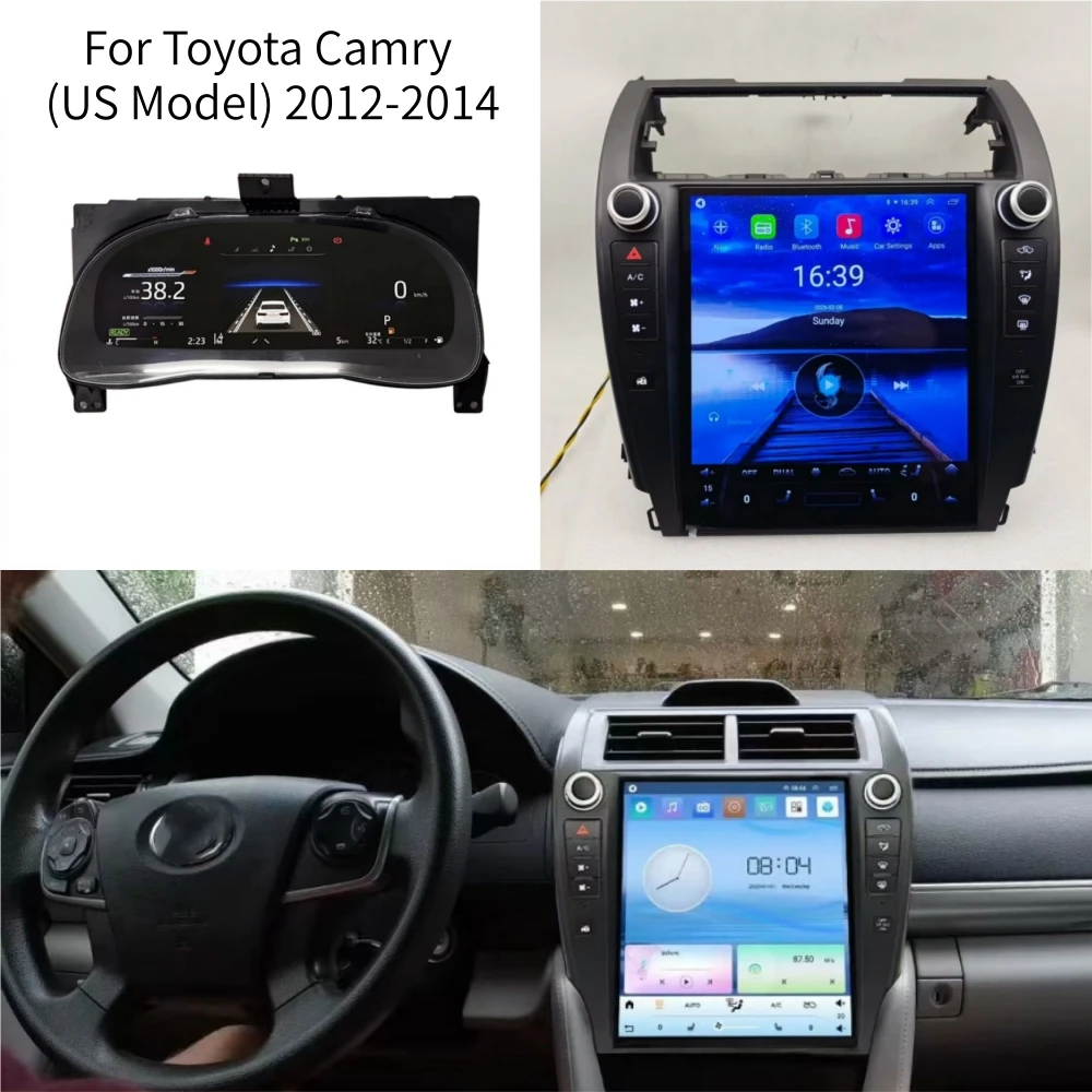 Pantalla LCD para el Tablero de Instrumentos de Toyota Camry (Modelo Estadounidense) 2012-2014, Velocímetro Digital, Panel de Cabina Virtual 1