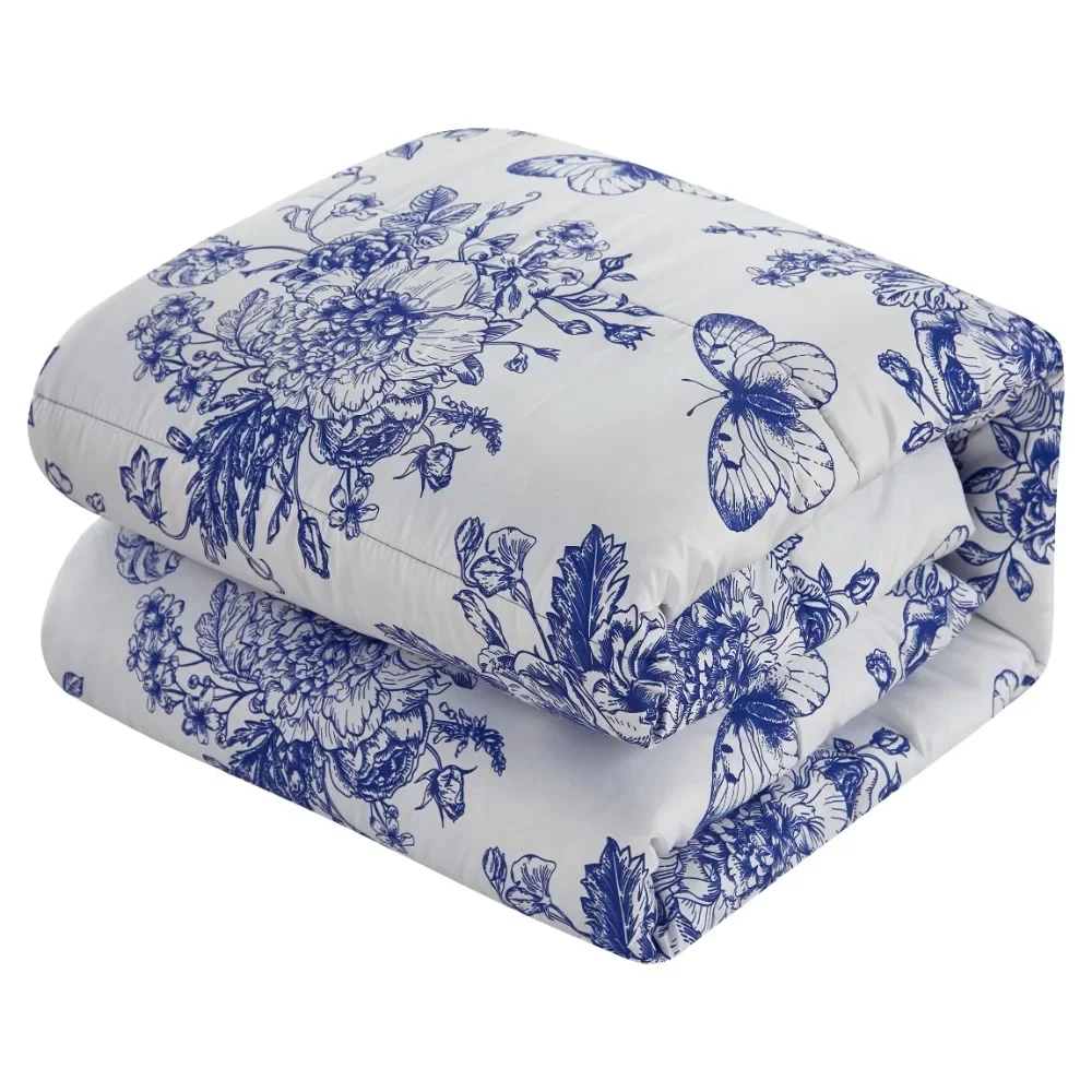 

Blue Cheap Quilts for Beds 2 Piece Comforter and Sham Set Twin XL Polyester (Sheets Not Included) Freight Free Wool Blanket Sets