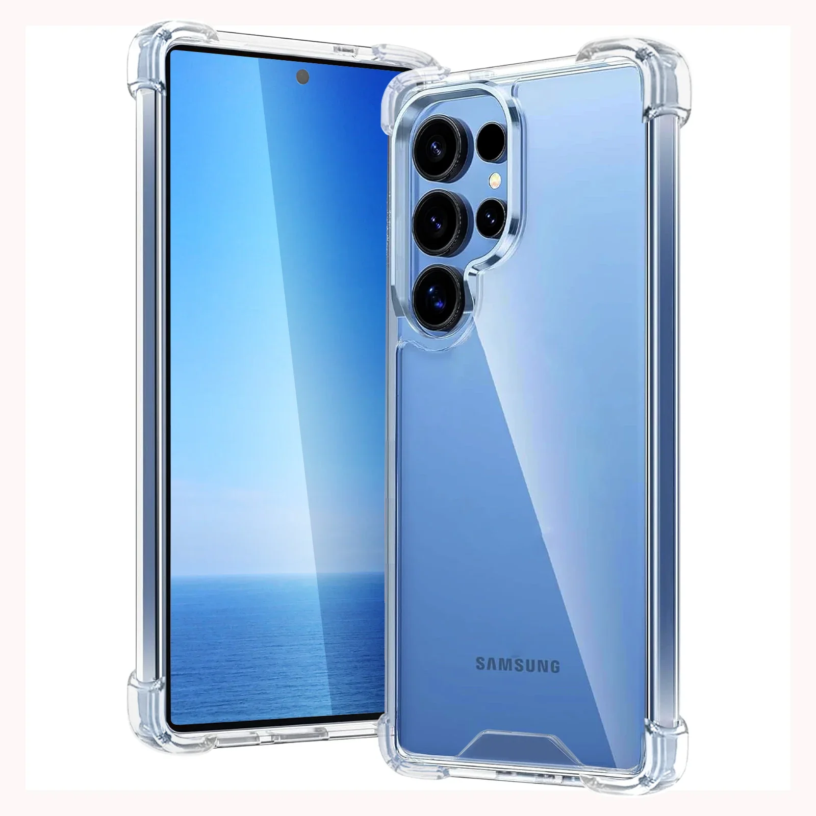 Luxury Transparent Airbag Clear Back Cover - Hybrid Shockproof Hard Case