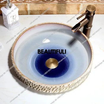 อ่างเซรามิกอาร์ต อ่างล้างหน้าในบ้าน อ่างล้างหน้าไท่จง อ่างล้างหน้าในห้องน้ำ อ่างล้างหน้าสไตล์ยุโรป 1