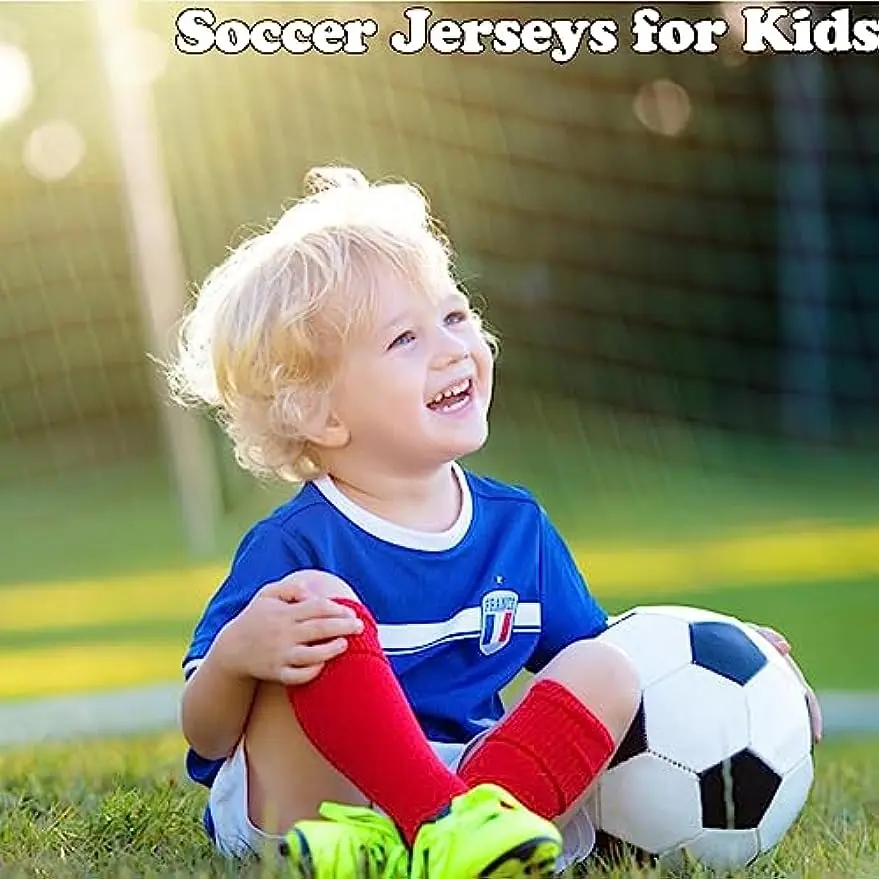 Boys' Soccer Jerseys Ronal_do #10 and #7 Jersey For Kids Mess_i Football Youth Jerseys Shirt Gift Children 3 Piece Set