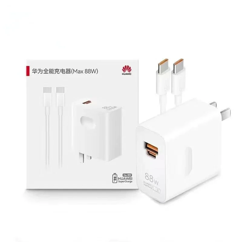 

Huawei Universal Fast Charger Max 88W SuperCharge Support PD QC Quick Charge For Huawei/iPhone/iPad/Mac With 6A C to C Cable