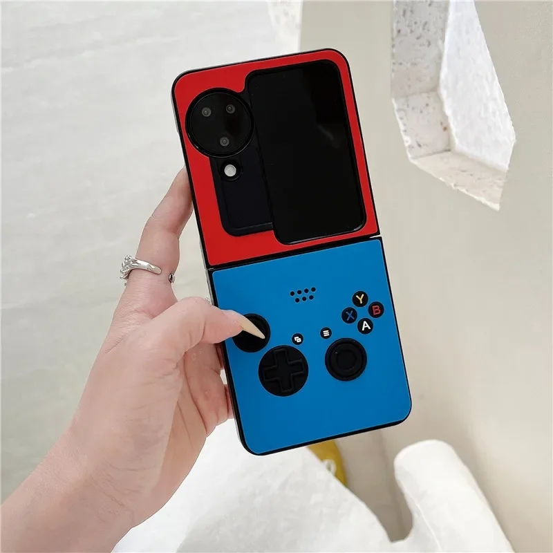 Enhanced 3D Cool Game Machine Silicone Shockproof Phone Case - Durable Protection with Flip Cover Design