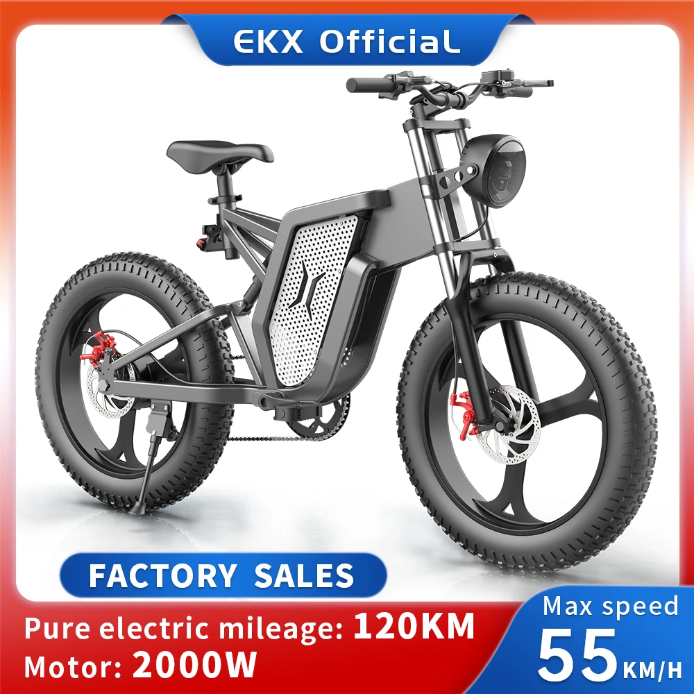 EKX X20 Electric Bicycle 35AH 2000W 48V Adult Mountain Ebike 20 Inch