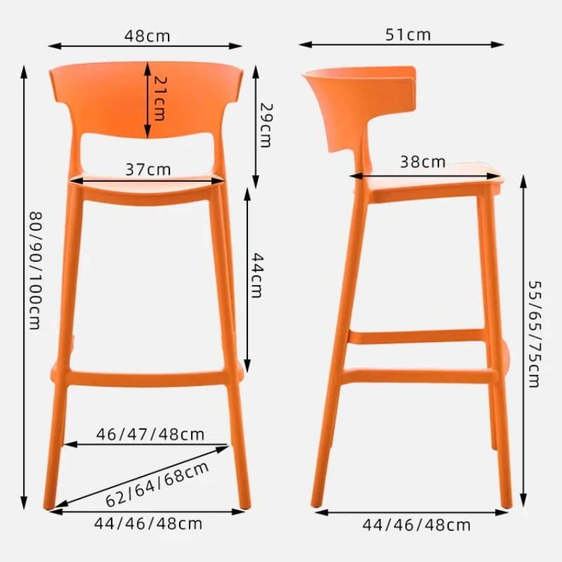 Bar Stool Chair High Backrest Counter Seat Modern Minimalist Home Island Tall Luxury Stylish Comfortable Leisure Furniture
