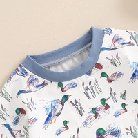 2024-04-01 Lioraitiin 0-18M Summer Baby Boy Romper Short Sleeve Crew Neck Duck Print Jumpsuit Clothes Casual Daily 4