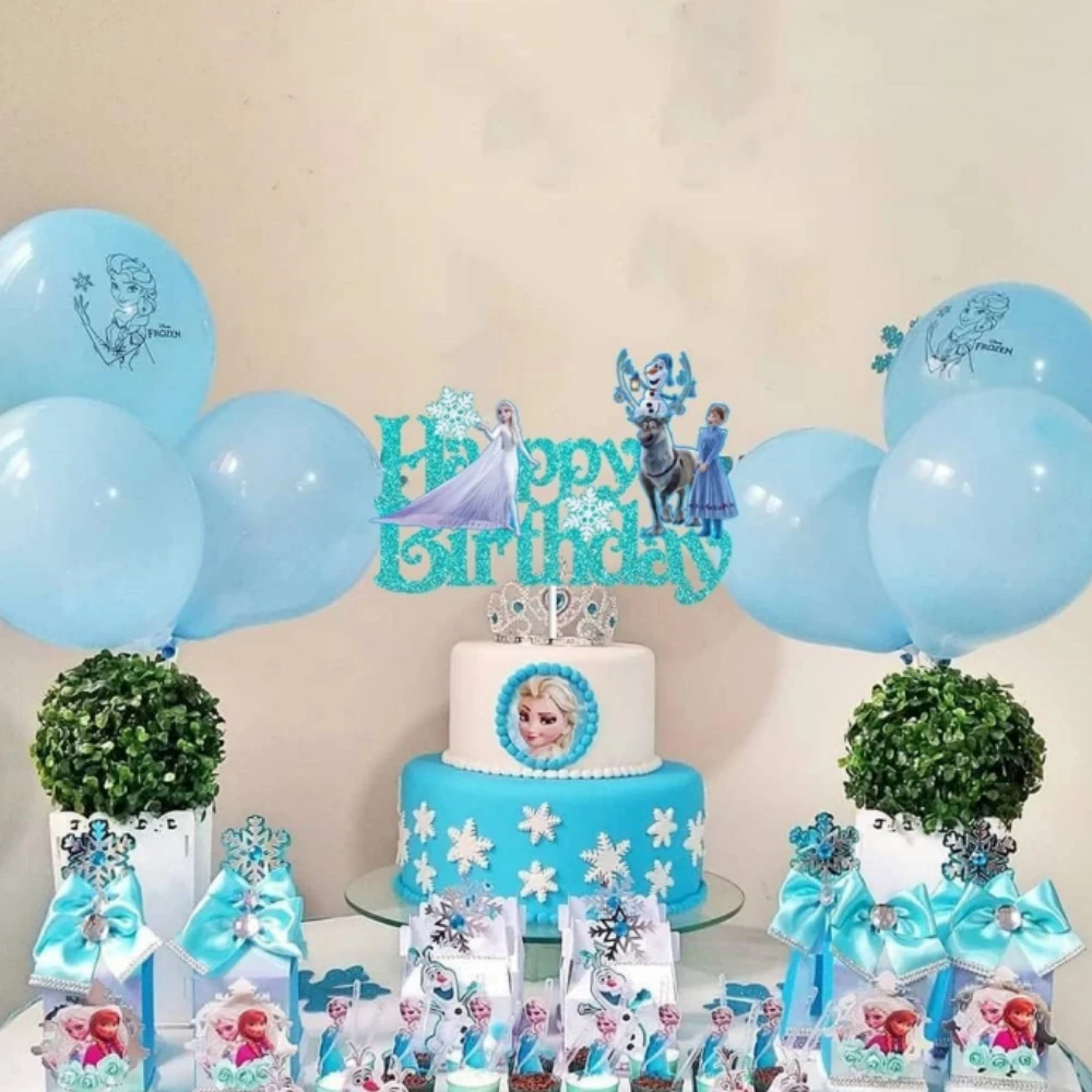 Flocon De Neige Anniversaire - Decoration Gateau Fille Et Mariage - Happy Birthday