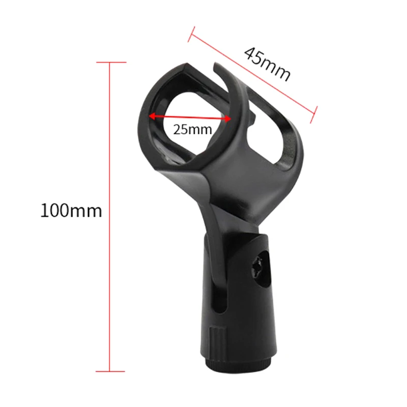 Microphone Stand Microphone Mount Clamp Flexible Microphone Stand Holder Mount Wireless Support Bracket Plastic Soft Smooth Clamp Fixing Accessories