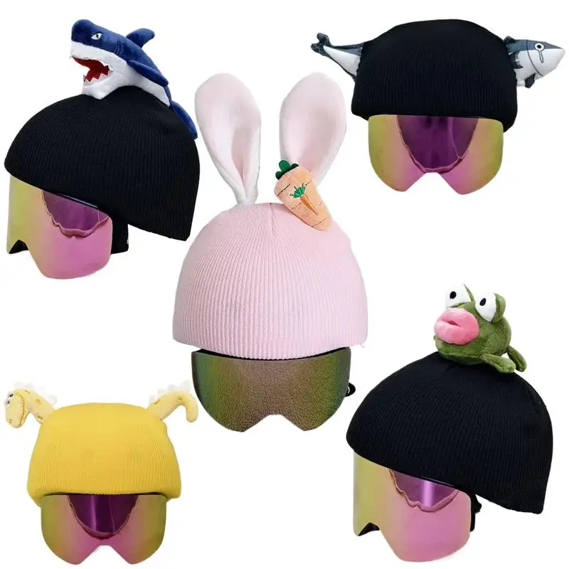 Ski Helmet Cover Snowboard Helmets Cover Snowboard Soft Windproof Skateboard Helmet Sports Cute Knitted Helmets for Kids