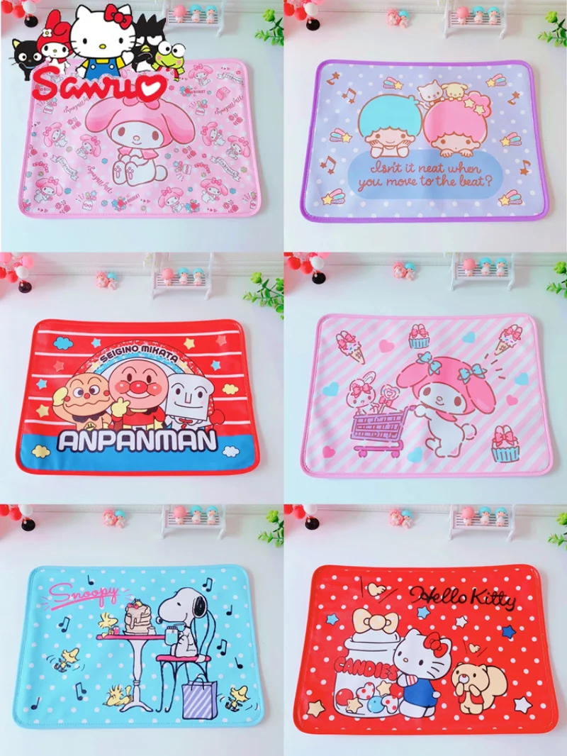 Sanrio Melody Kuromi Hello Kitty Cinnamoroll понравико школьная подстилка из алюминиевой фольги детский толстый Настольный коврик антиожогов