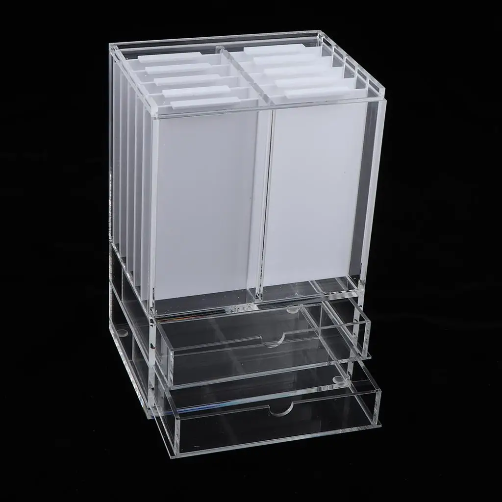 

Storage Box,Grafting es Display Makeup Organizer, Pallet Holders with 2 Drawers