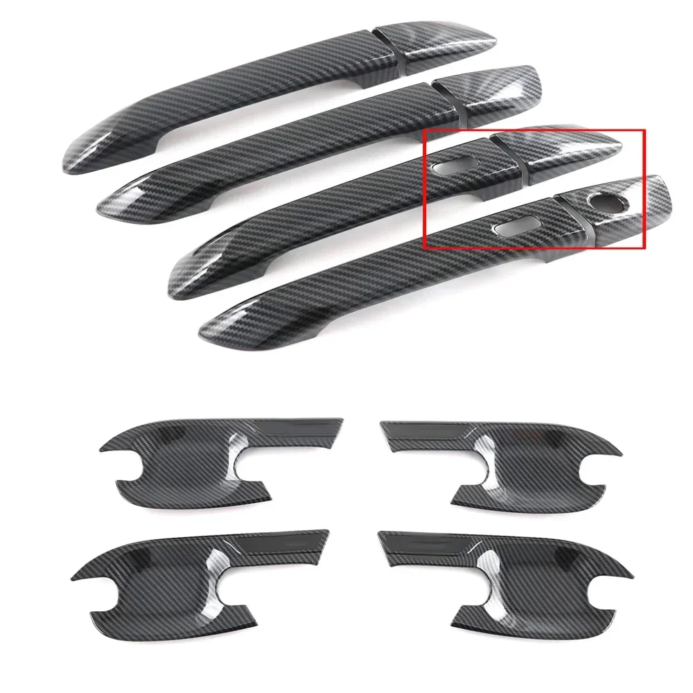 GZBFDHL Door Handle & Bowl Cover Set For Isuzu D-Max 2025 – 8PCS, Glossy Carbon Fiber Print, ABS