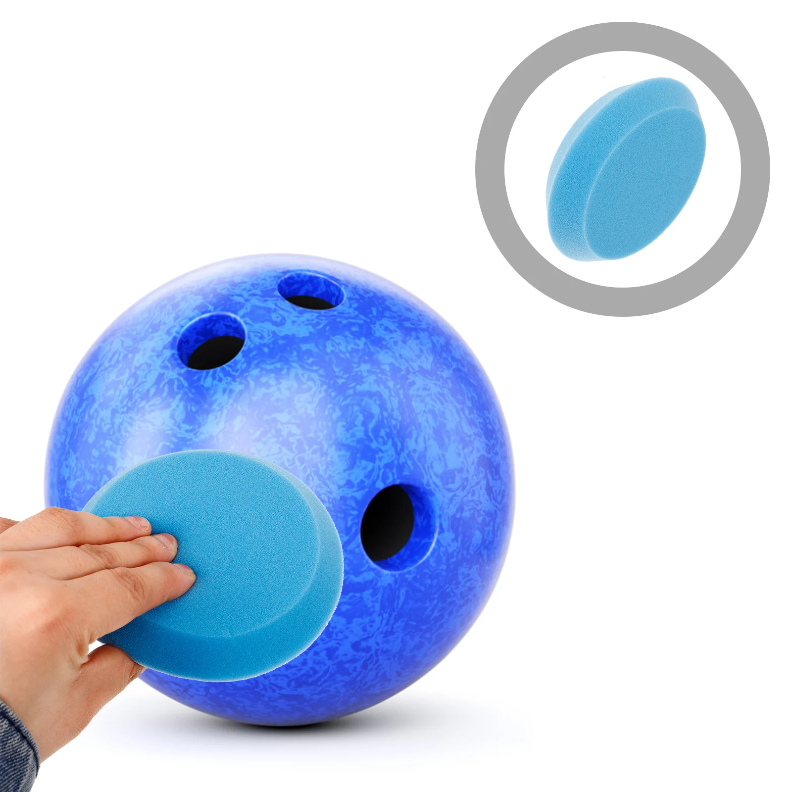4 Pcs Bowling Ball Polishing Sponge Sponges Balls Portable Pad Professional Reusable Cleaner Pads for Cleaning