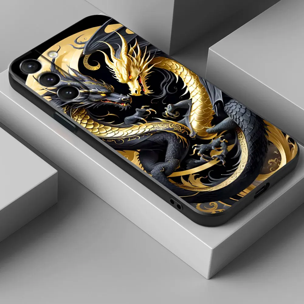 Charming Golden Dragon Phone Case Cover
