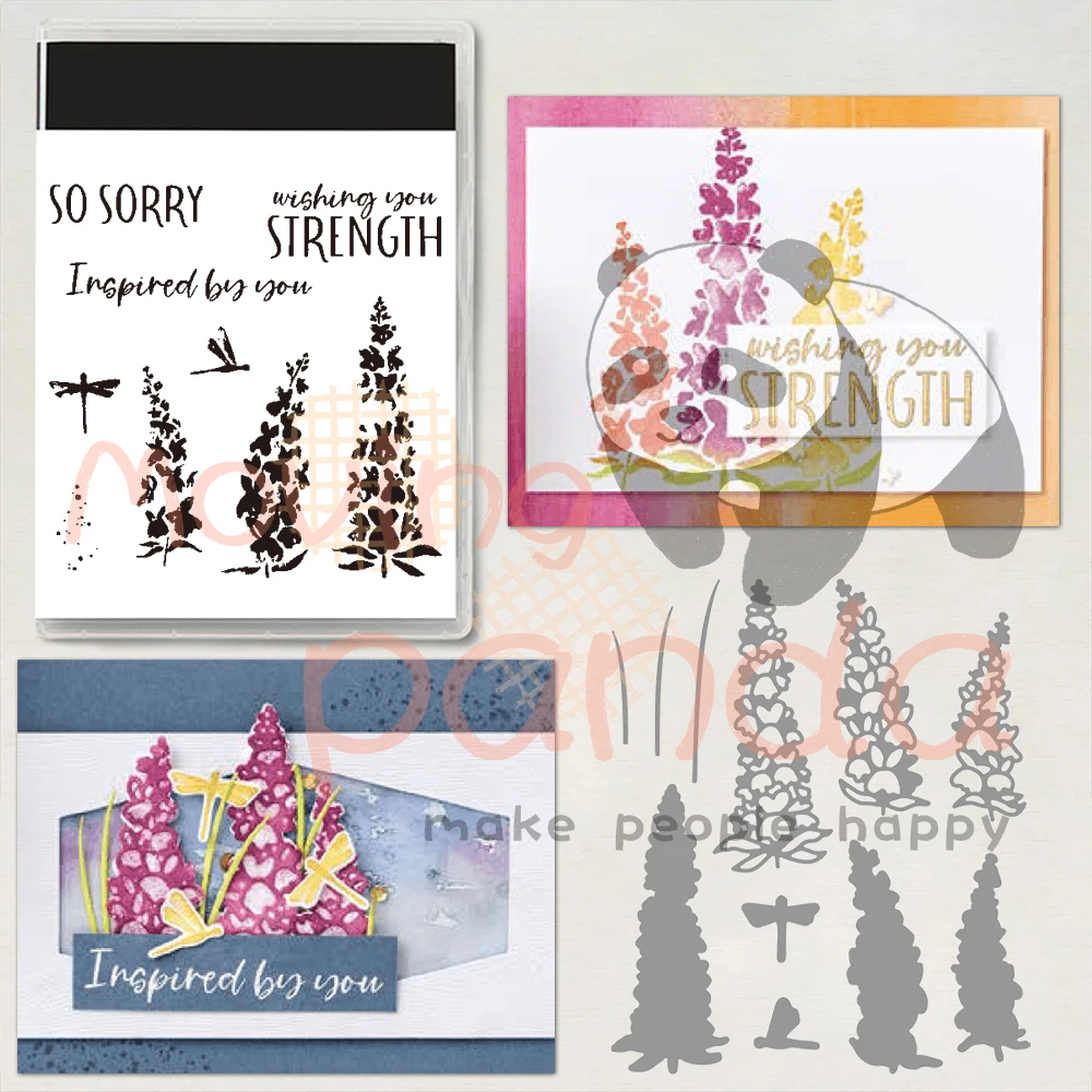 MP948 Spring Inspring Snapdragons Clear Stamp Cutting Dies DIY Scrapbooking Supplies Stamps Metal Dies For Cards Albums Crafts