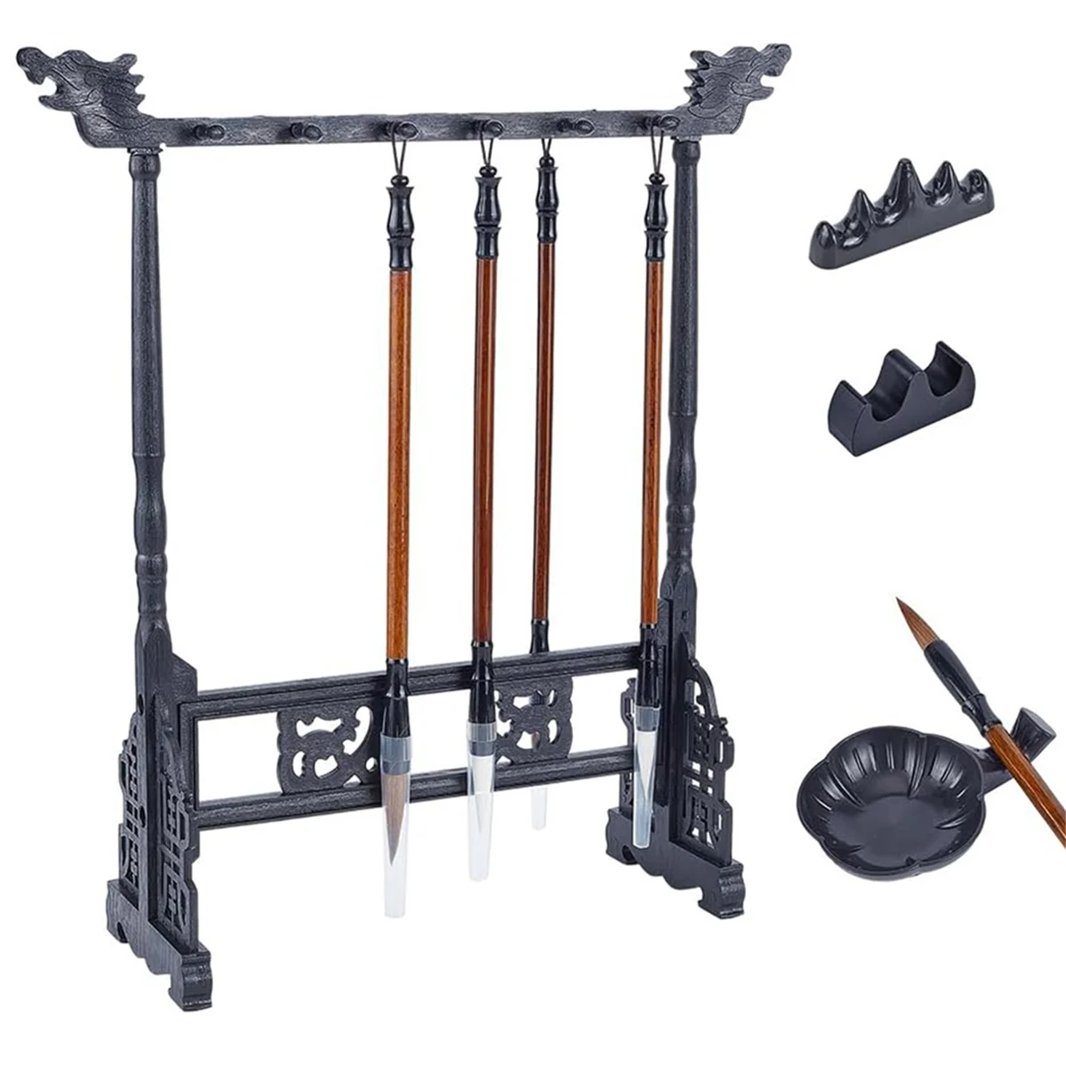 

Держатель для кистей венге, 12 контактов, держатель для кистей для китайской японской каллиграфии