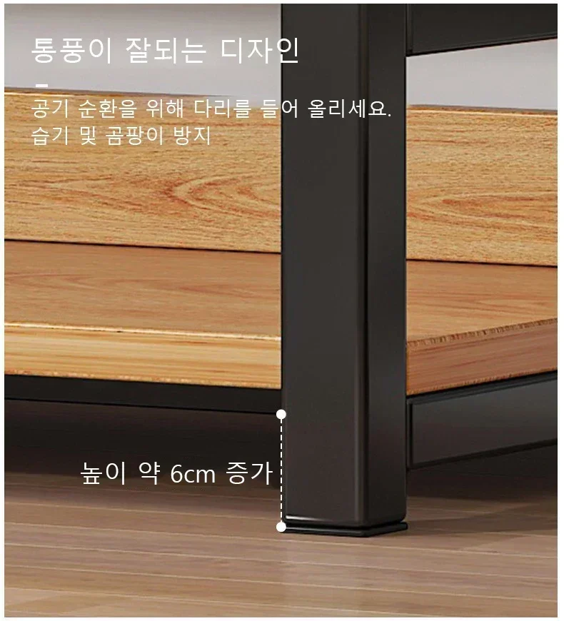 Storage rack Book display stand Bookcase Simple Flooring Steel Wood Multi Layer Living Room Storage Rack Home Bedroom Iron Bookcase Shelves