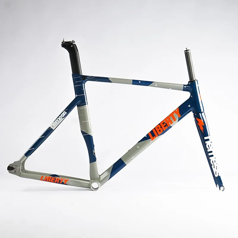 Cadre 700C cadre à engrenage fixe en aluminium et fourche piste Fixie vélo 46mm 48mm pièces de vélo à vitesse unique