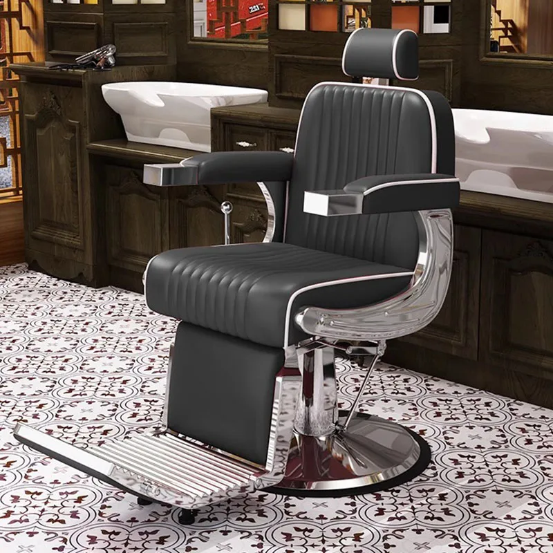 Recliner Cosmetic Barber Chair Salon Swivel Tattoo Hair Cutting Luxury Barber Chair Adjustable Silla De Barbero Salon Furniture