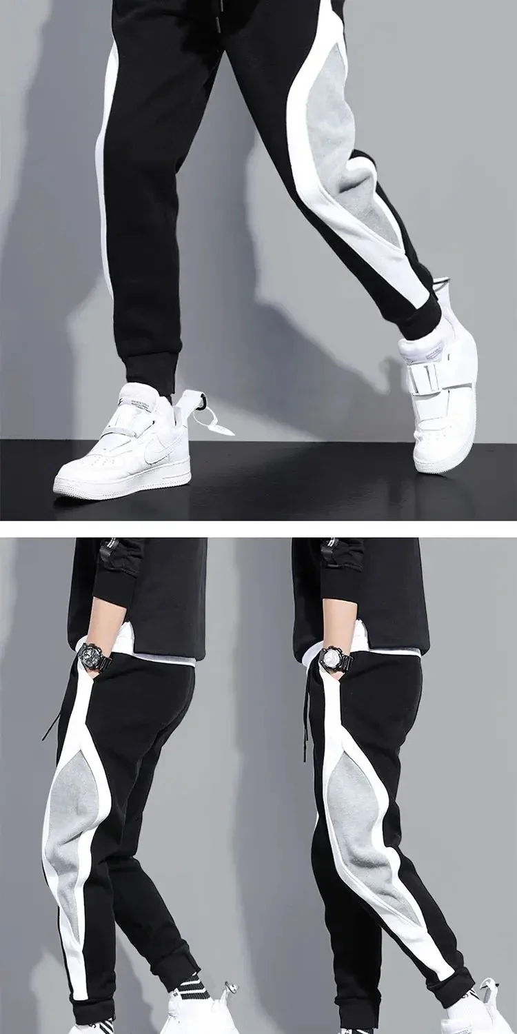 Frühling Herbst männer Sport Atmungsaktive Patchwork Lose Anliegende Running Training Casual Hosen Mode Outfit – Detail 3