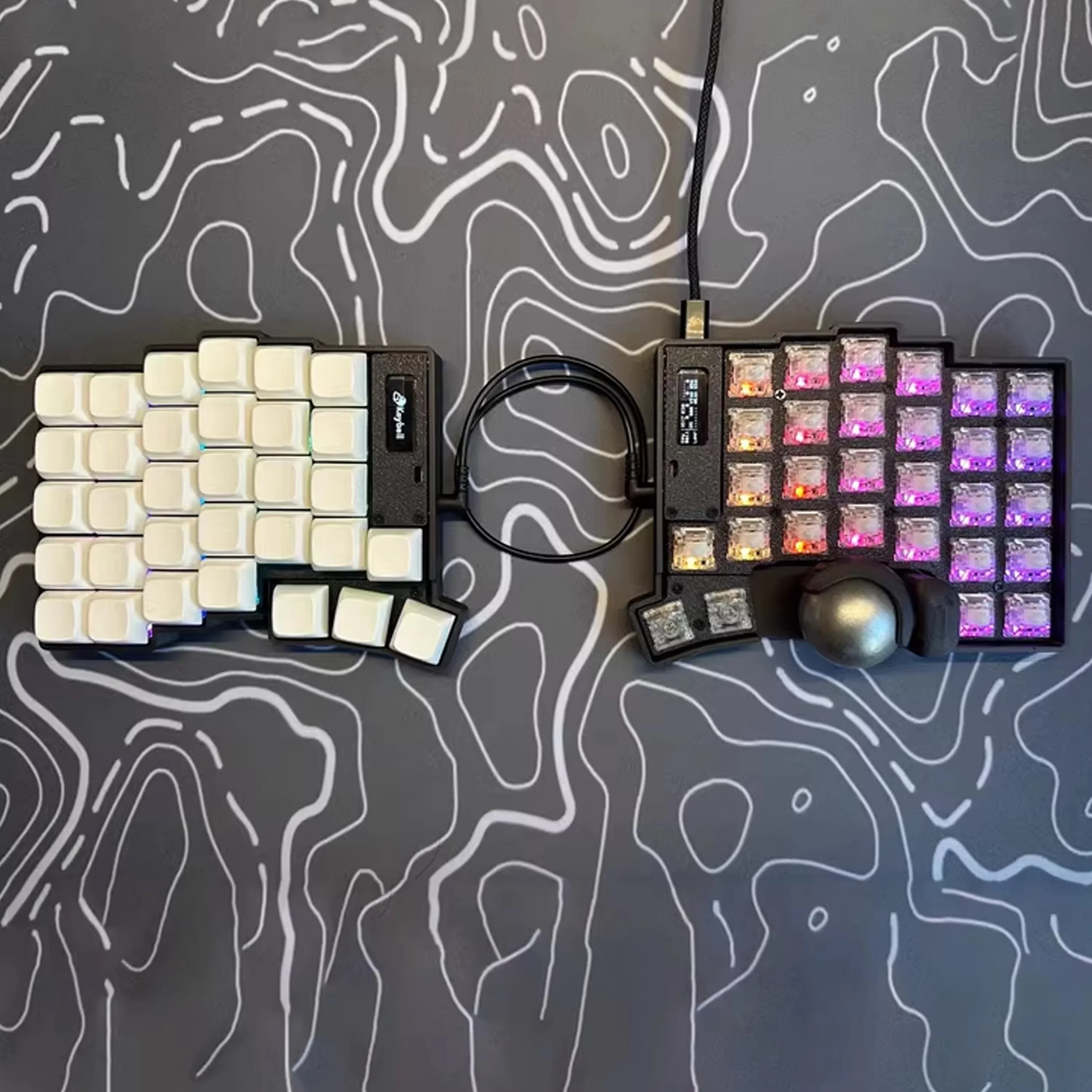 Keyball 61 左右分離型メカニカルキーボード Keyball61 黒／白 | Shirogane Lab