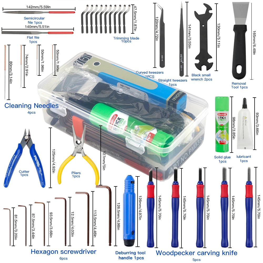 FYSETC – Kit d'outils d'impression 3D, comprenant un outil de retrait des  outils avec sac de rangement, ensemble d'outils d'imprimante 3D pour le  nettoyage et le démontage - AliExpress