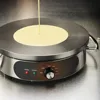 Crepe maker, cast iron cooking surface, stainless steel base, includes batter spreader, breakfast maker, bread maker 5