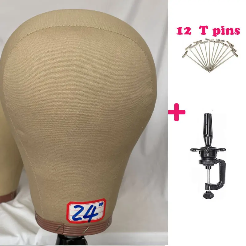 Perückenkopf Aus Kork Mit Stativ – 58,8 Cm, Inkl. Zubehör Für Perückenherstellung, Friseur-Übung & Cosplay