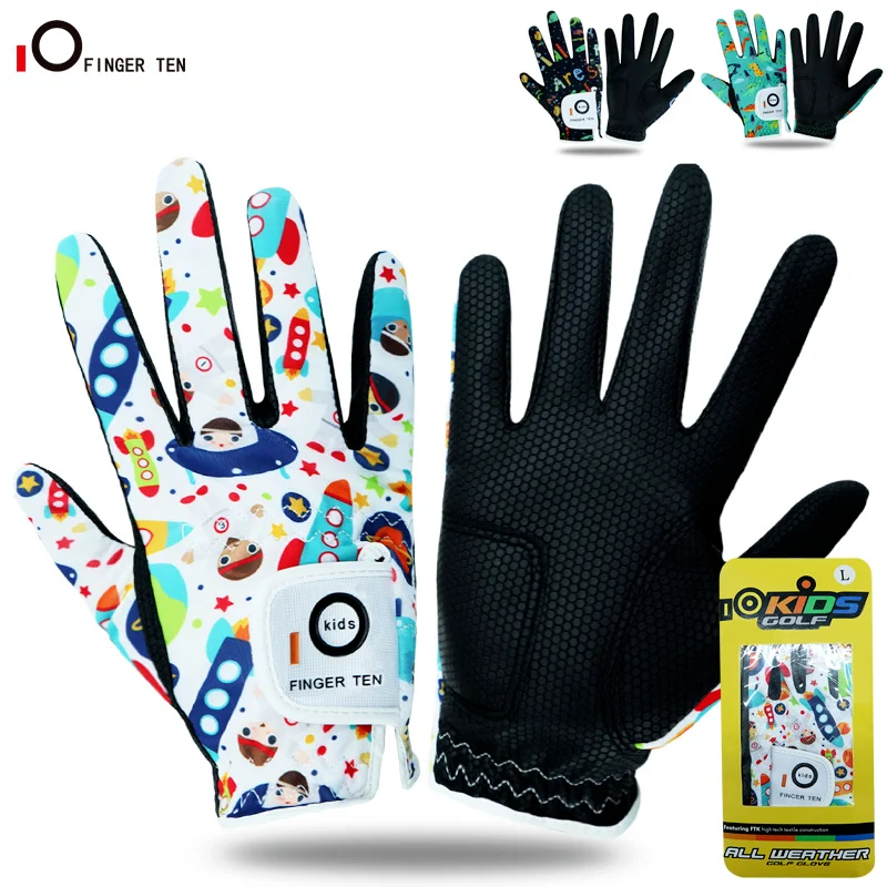 1 Pair Junior Kids Youth Toddler Golf Gloves Boys Girls Breathable Comfortable for Left Hand Right Hand 2