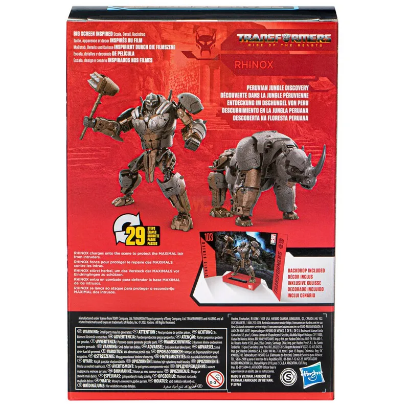 새로운 오리지널 Hasbro 트랜스포머 장난감 스튜디오 시리즈 SS-103SS103 Voyage Class Rhinox 액션 피규어 모델 장난감 생일