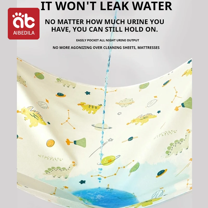 Waterproof Washable Breathable Toddler Mattress Protector with Cute Cartoon Design