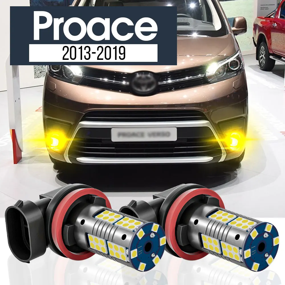 

2pcs LED Fog Light Lamp Blub Canbus Accessories For Toyota Proace 2013-2019 2014 2015 2016 2017 2018