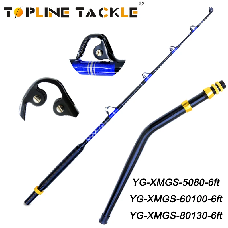 Topline Tackle Saltwater Offshore Heavy Trolling Rod 130LBS Deep