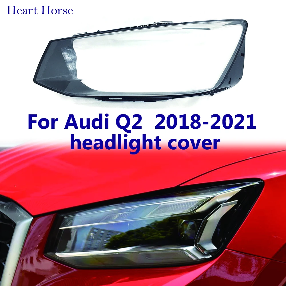 

Для Audi Q2 2018 2019 2020 2021, налобный фонарь, абажур, крышка для фары, стеклянная крышка, лампа, Защитная крышка для объектива из оргстекла