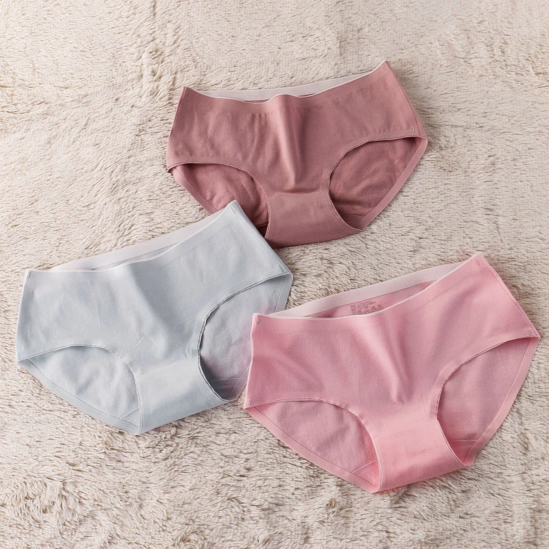 

Women Seamless High Waist Briefs Ladies Soft Comfortable Cotton Underwear Women Cute Sexy Lingerie Intimates Panties Breathable