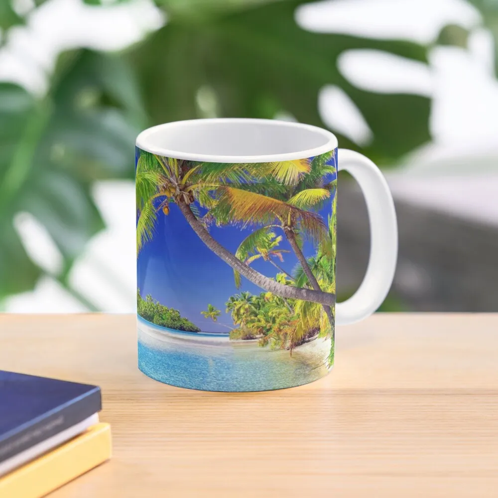 

Tropical Cook Islands Paradise Coffee Mug Porcelain Cups For Tea Thermal Cups To Carry Mug