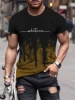 Men's Gradient Reset Letter 3D Printed T-shirt Summer Outdoor Casual Sports Quick Drying Short Sleeve Top Plus Size Men Clothing 5