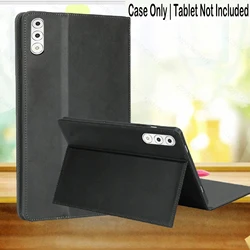 Protective Tablet Case with Kickstand Function - Shockproof PU Leather and TPU Cover (Black)