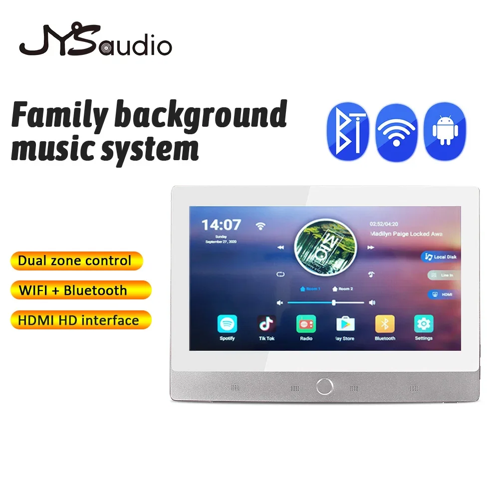 Smart Home Theater 7inch Audio Wall Amplifier WiFi Bluetooth 8*20W Yama-ha Android Touch Screen Amp Built-in voice receiver TUYA for 3 7inch ls037v7dw01 lcd screen display touch screen digitizer fully tested