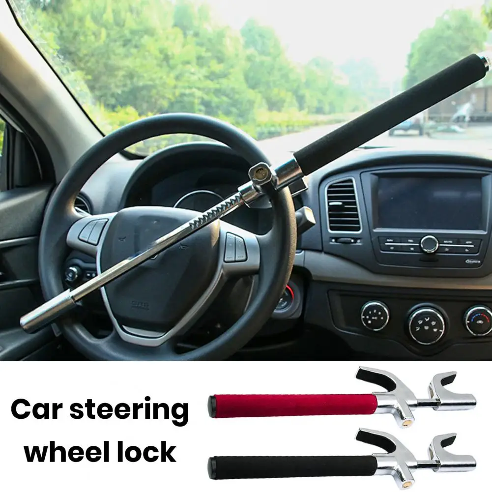 

Car Steering Wheel Lock Universal Anti Theft Car Multifunctional Retractable Wheel Lock Adjustable Car Theft Prevention Device