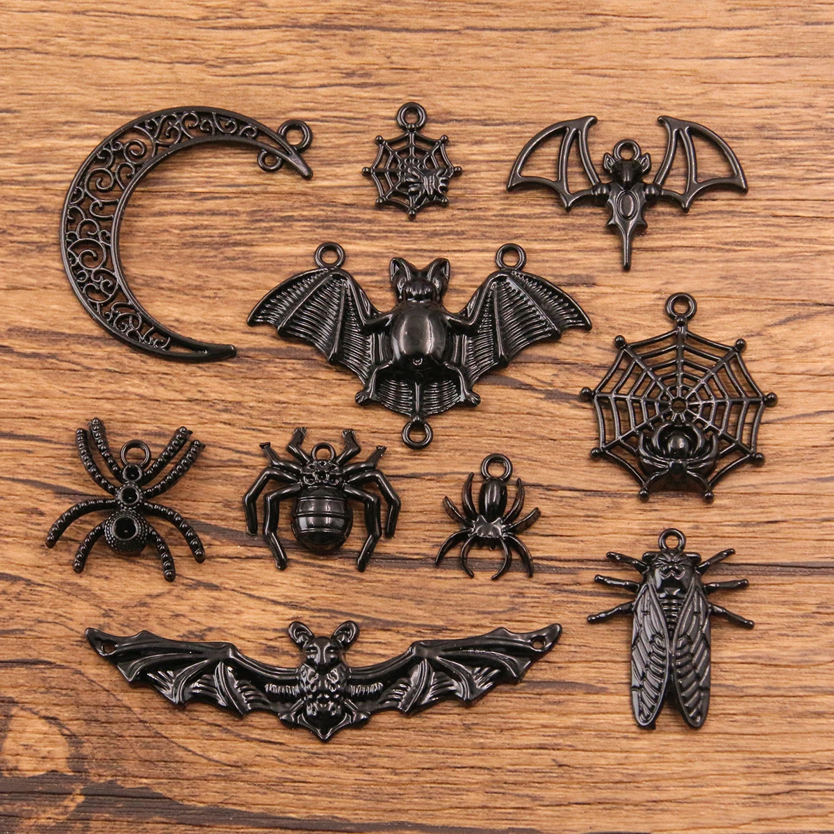 

10 шт., подвески в виде летучей мыши