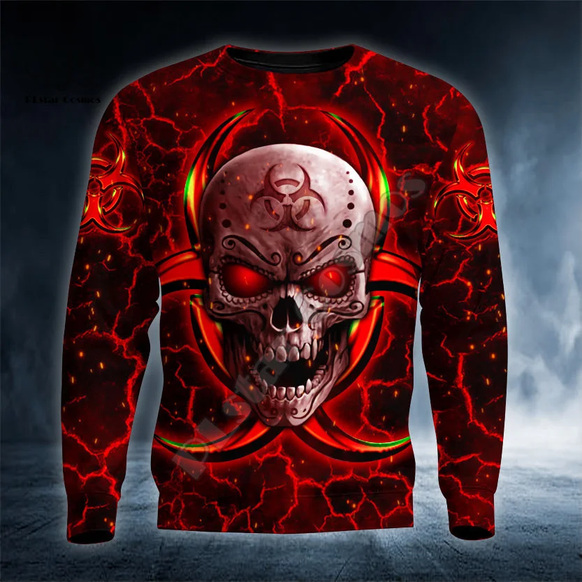 Cosplay Reaper Ghost Gothic Skull Satan Baphomet Devil Retro Long Sleeves Men/Women 3DPrint Harajuku Streetwear Funny Hoodies 18