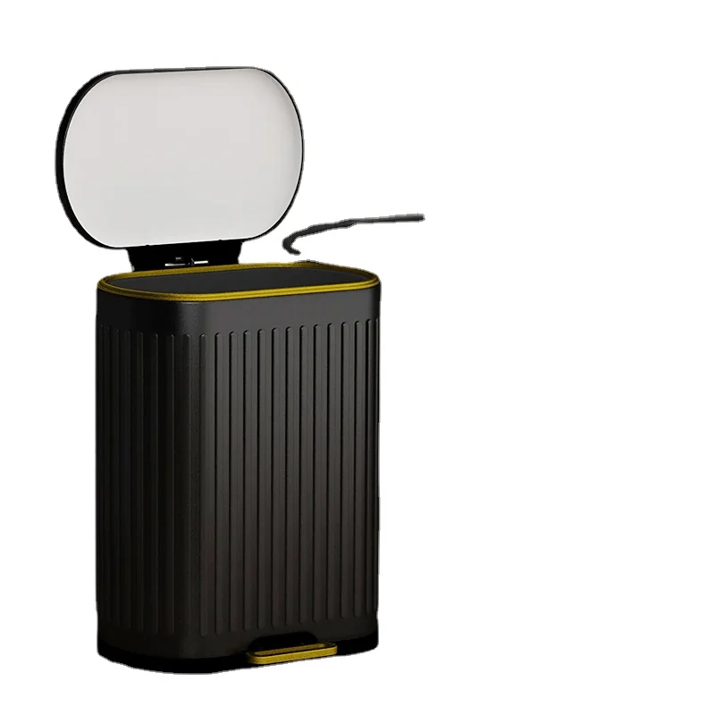 

YY Trash Can New Homehold Stainless Steel Living Room and Kitchen Pedal Type