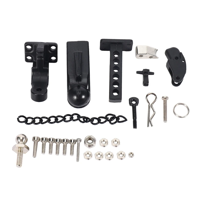 Metal Hitch Trailer Hook For Scx10 90046 Traxxas Trx4 1/10 Rc Crawler