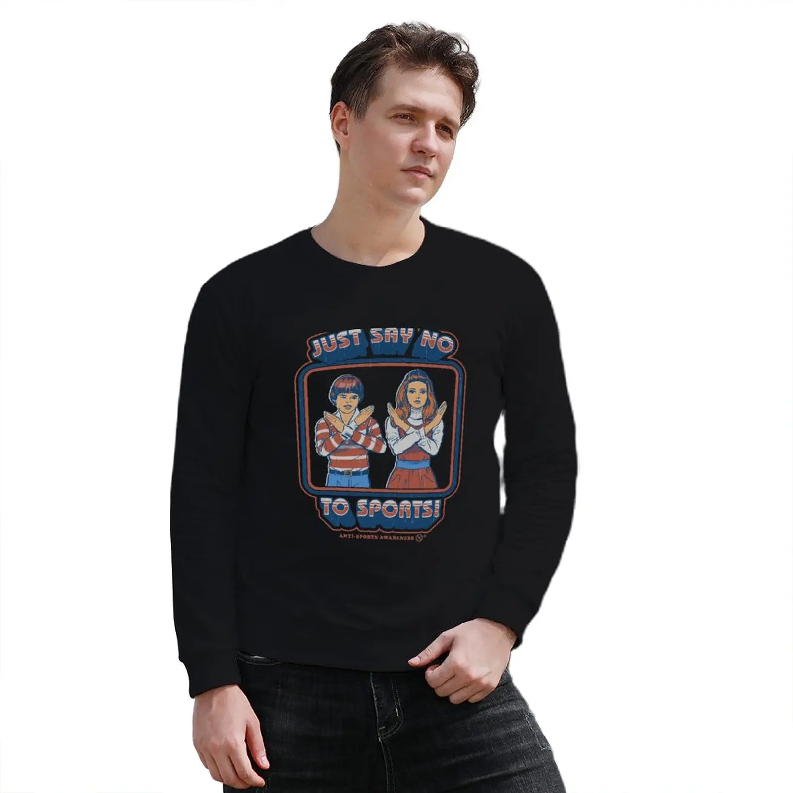 New Say No to Sports Sweatshirt aesthetic clothing hooded shirt winter man sweatshirt