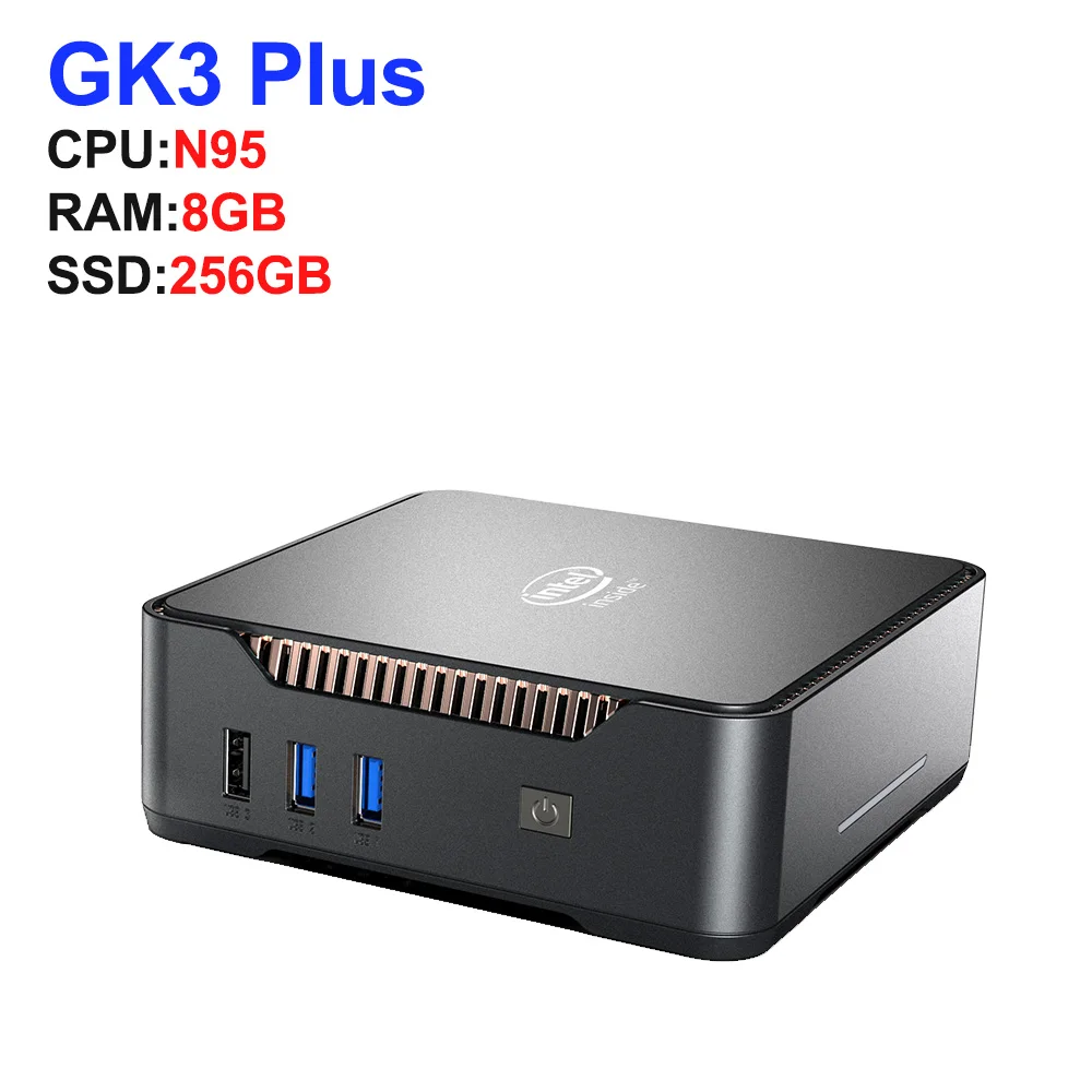 Mini PC GK3V Intel Alder Lake N95 N100 Twin N150 8 GB/16 GB 512 GB Computadora para juegos con Windows 11 Pro, 4K 60 Hz HDMI VGA Win 11 Mini PC